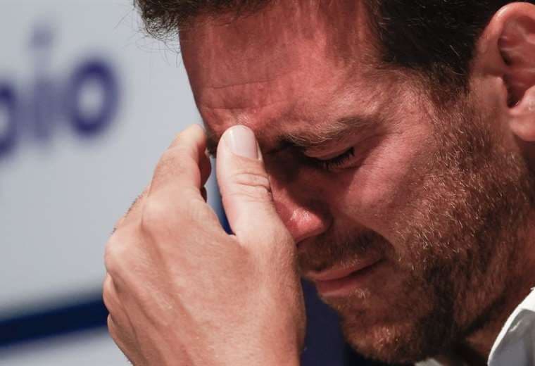Juan Martín del Potro dejó caer algunas lágrimas. Foto: Internet