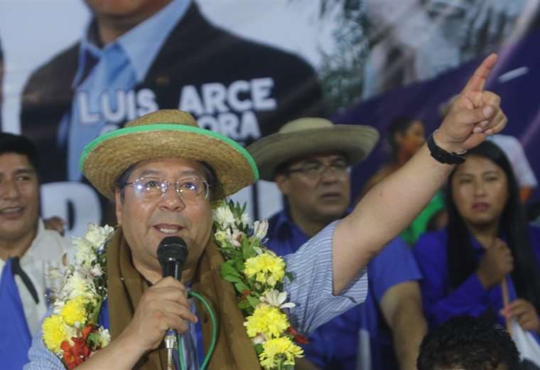 Luis Arce en campaña en 2019 en Santa Cruz. Foto. Juan Carlos Torrejón 