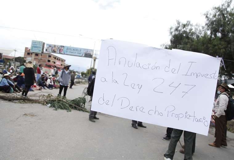 Cochabamba pide la anulación del impuestazo al derecho propietario. Fotos APG