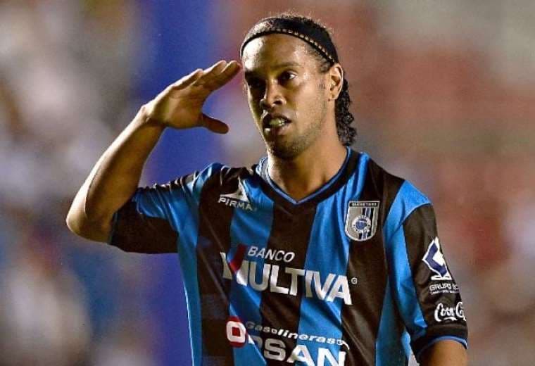 Ronaldinho jugó en el Querétaro entre 2014 y 2015. Foto: Internet