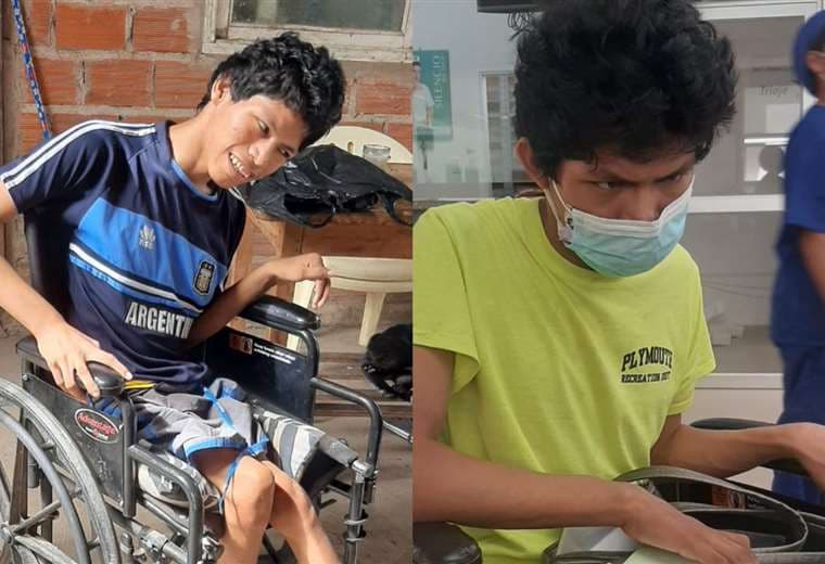 Diosmar de 21 años tiene discapacidad sicomotora y está en silla de ruedas