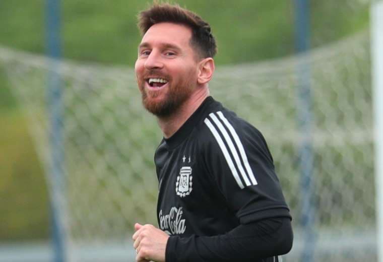 Messi ya se entrena con la selección argentina. Foto: AFA