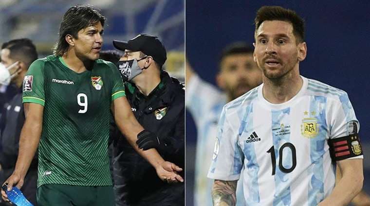 Martins de Bolivia y Messi de Argentina, dos íconos del fútbol sudamericano. Foto:Internet