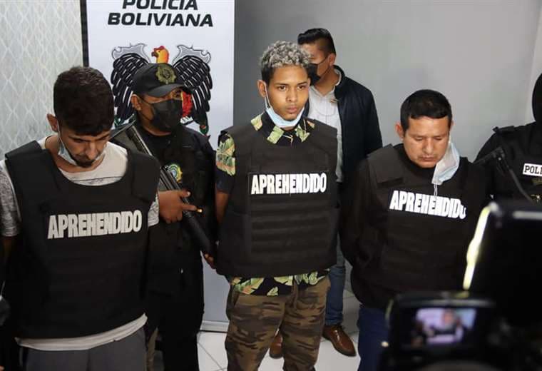 Los tres aprehendidos son miembros de una banda de narcos/Foto Ministerio de Gobierno