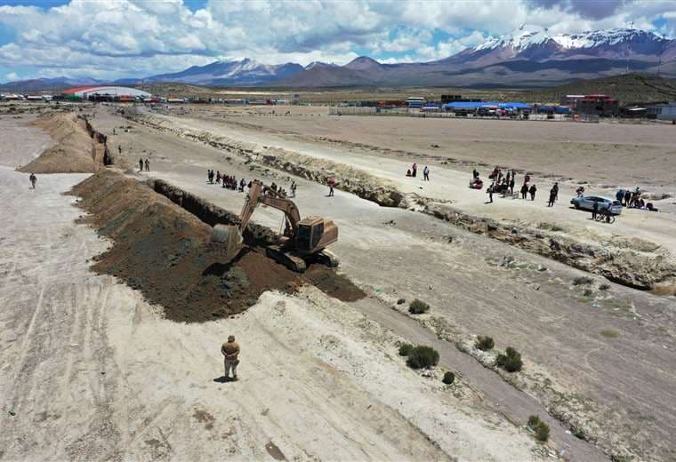 Zanja que separa a Bolivia y Chile/Foto: AFP