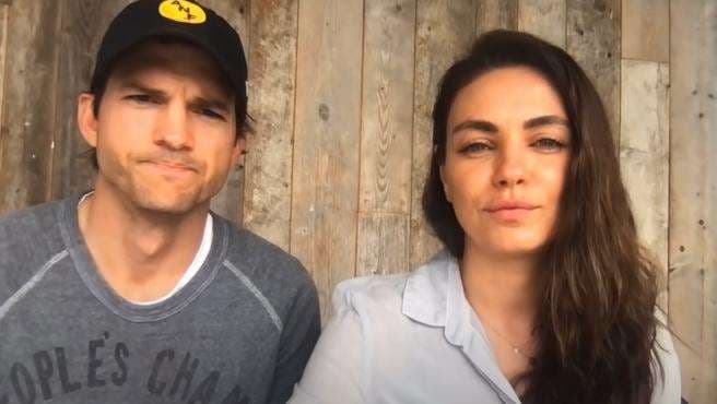 Ashton Kutcher y Mila Kunis grabaron su petición en un video