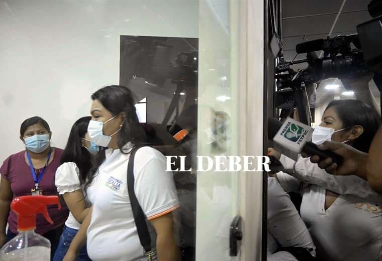 Fiscal ingresa a la audiencia del caso menonita realizada a puerta cerrada.Foto: E. Canedo