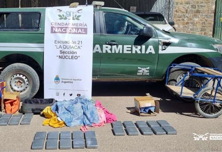 La droga decomisada en Argentina I Gendarmería argentina.