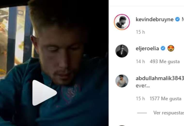 Captura de pantalla del video publicado en Instagram por Kevin de Bruyne