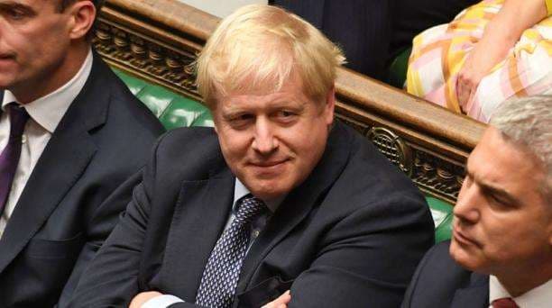 Boris Johnson durante una sesión del parlamento británico. Foto: AFP