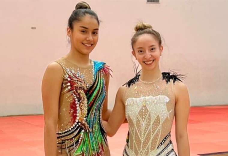 Las gimnastas Cibelle González (izq.) y Fabiana Abastoflor. Foto: Internet