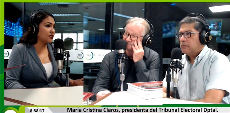 María Cristina Claros, presidenta del TED Santa Cruz, en EL DEBER Radio