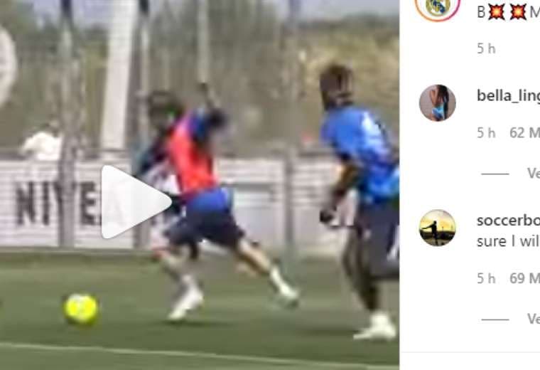 Captura de pantalla del video publicado por el Real Madrid