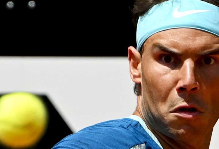 Rafael Nadal comenzó bien la defensa de su título en Roma. Foto: AFP