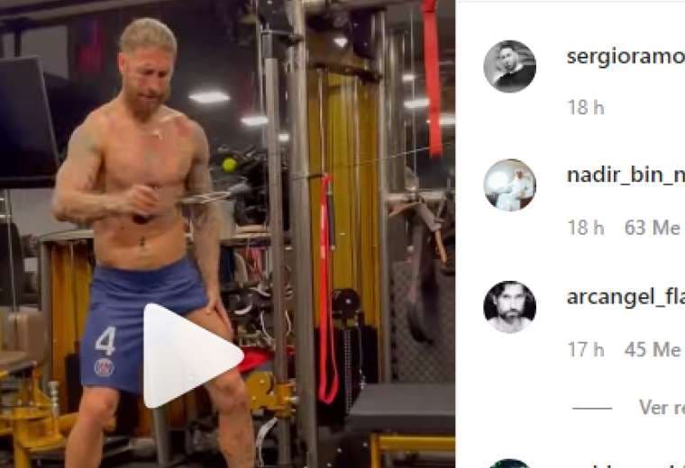 Captura de pantalla del video publicado por Sergio Ramos en Instagram