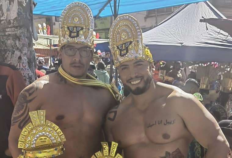 Alejandro Ariel Ledezma y Franco de la Cuenca, los incas más virales | Foto: Facebook