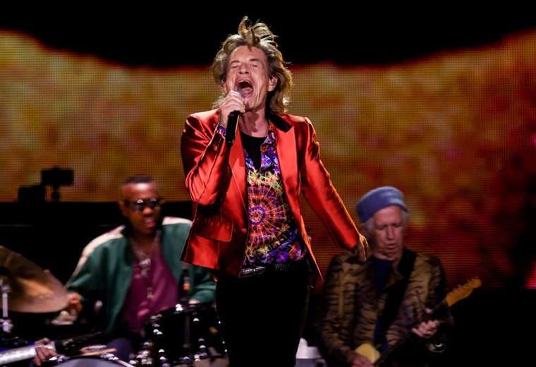 Mick Jagger en uno de los conciertos de los Rolling Stones