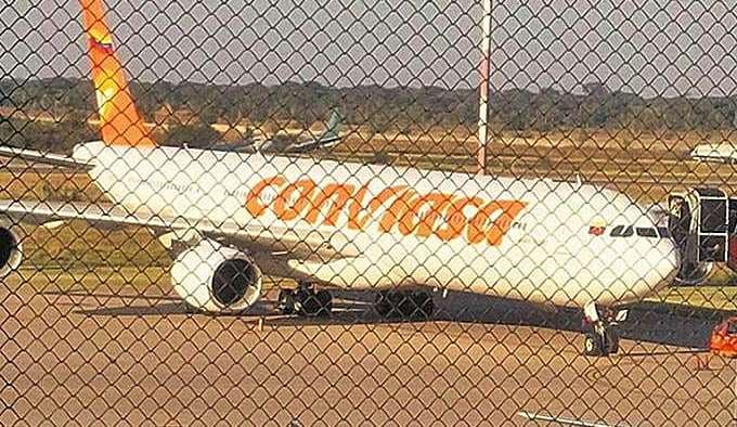 El Airbus de Conviasa estuvo 12 horas en Viru Viru