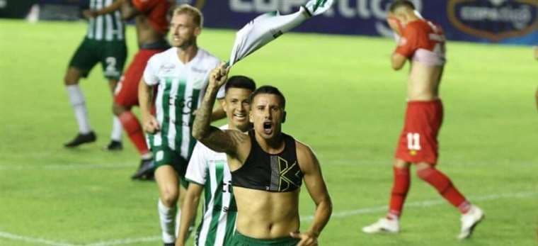 El festejo de Dorrego en uno de los goles que marcó en el Apertura. Foto: Internet