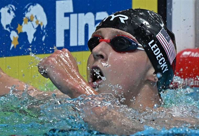 Katie Ledecky, nadadora estadounidense. Foto: AFP