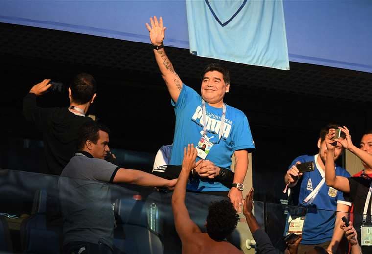 Maradona, ícono del fútbol mundial. Foto: AFP