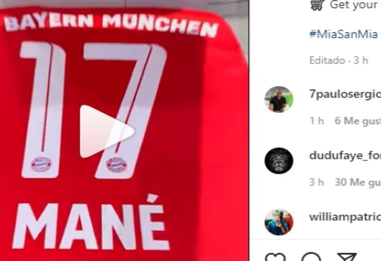 Captura de pantalla del video publicado por el Bayern de Múnich en Instagram