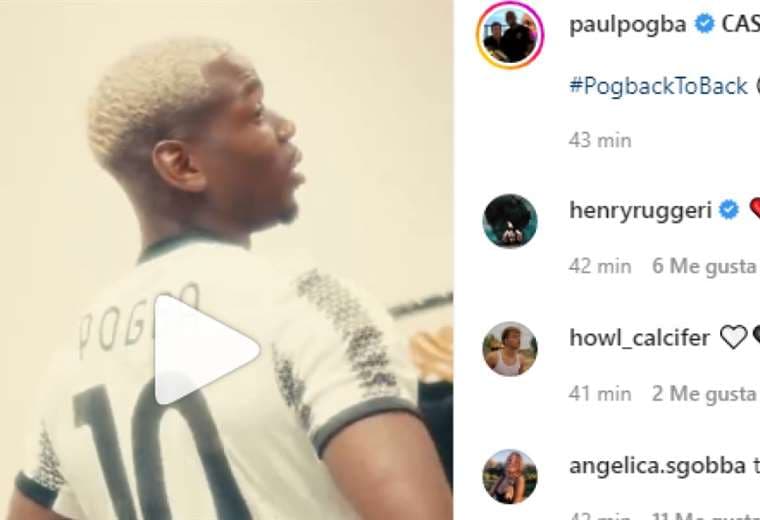 Captura de pantalla del video publicado por Paul Pogba en Instagram