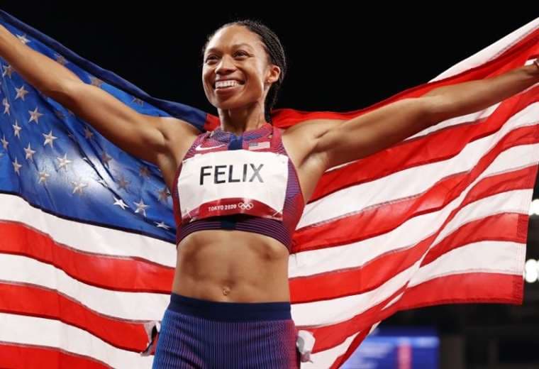 Allyson Felix, considerada una leyenda del atletismo estadounidense. Foto: Internet