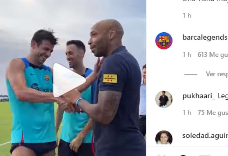 Captura de pantalla del video publicado por el Barcelona en Instagram