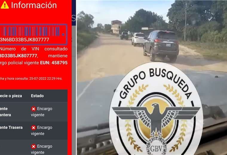 Bustos hizo seguimiento mediante GPS a los vehículos reportados como robados en Chile