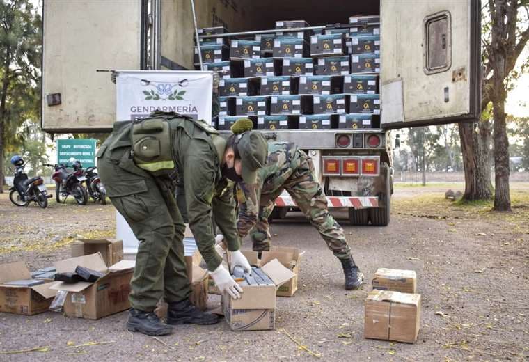 La droga secuestrada en argentina I Gendarmería.