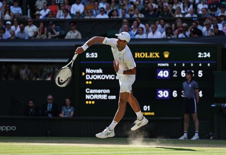 Novak Djokovic clasificó a la final de Wmbledon. AFP