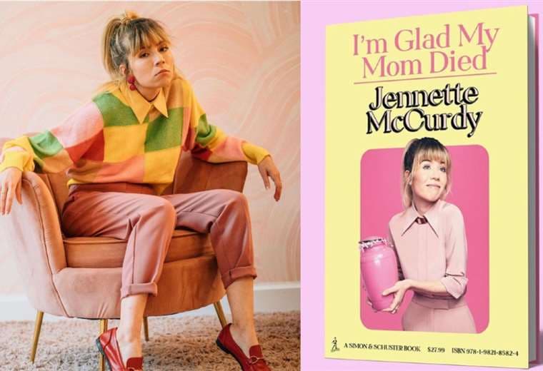 Jennette aparece sonriendo y sosteniendo una urna rosa en la portada de su libro.