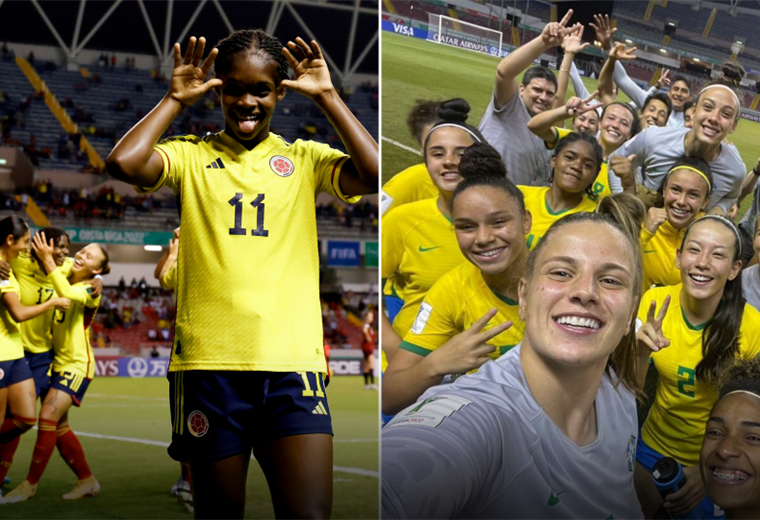 Festejo de Colombia y Brasil tras conseguir la clasificación. The Sporting News