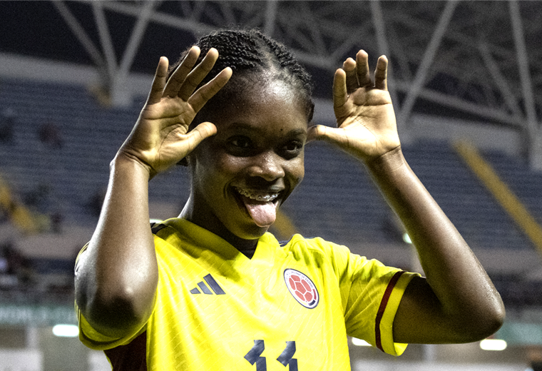Linda Caicedo, estrella de la selección colombiana sub-20. Foto. AFP