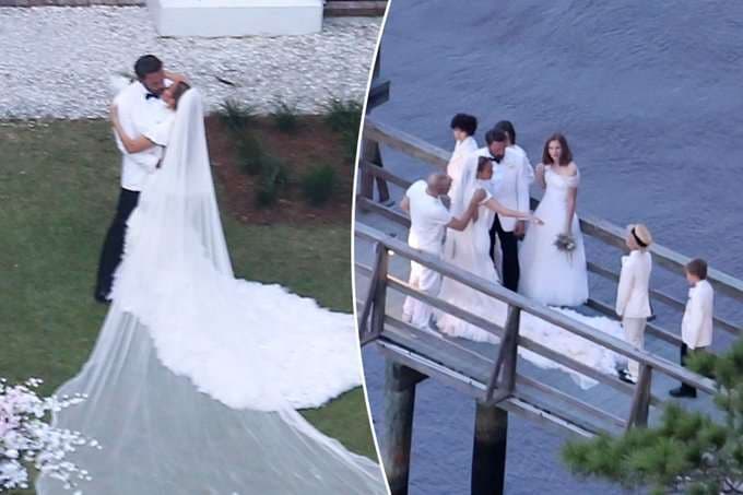 Aparecen las primeras imágenes de la espectacular segunda boda de JLo y Ben Affleck