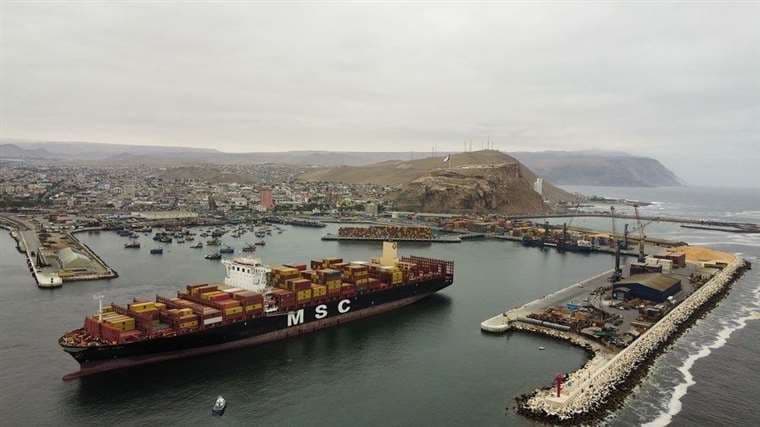 Puerto de Arica, pilar del comercio exterior boliviano. Foto: TPA