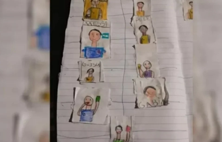 Niño de 8 años de Goiania elaboró su propio álbum del mundial