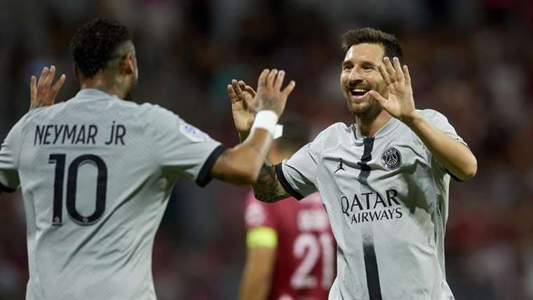 Messi y Neymar fueron figuras en la goleada del PSG