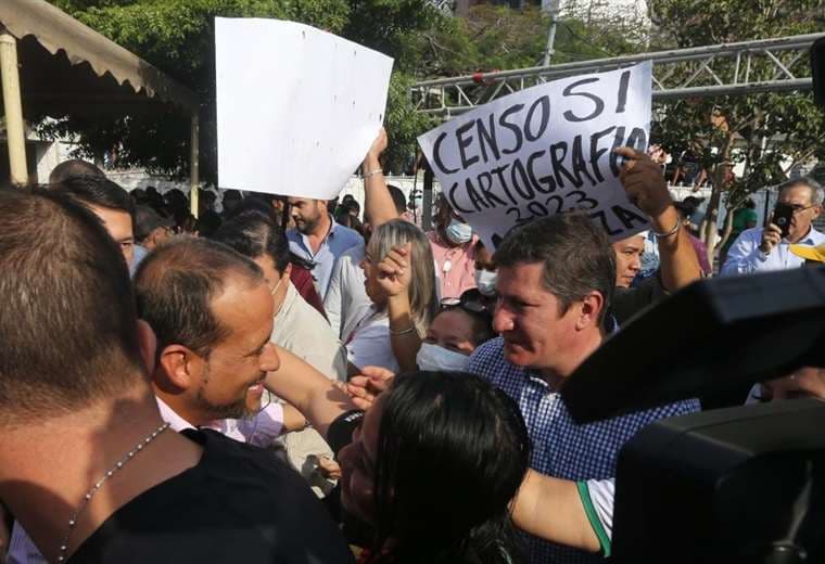 Camacho durante el primer paro en demanda del censo /Foto: Ricardo Montero