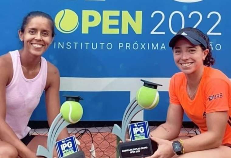 Noelia Zeballos (izq.) y Thaisa Grana, la dupla campeona. Foto: N. Zeballos