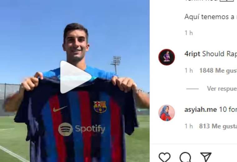 Captura de pantalla del video publicado por el Barcelona en sus redes sociales