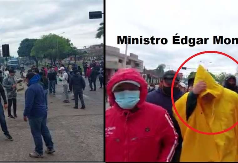El ministro se puso una capucha, pero fue identificado. Fotos: Ipa Ibáñez