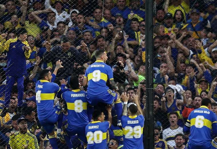 Boca derrotó a River en el Superclásico argentino. AFP