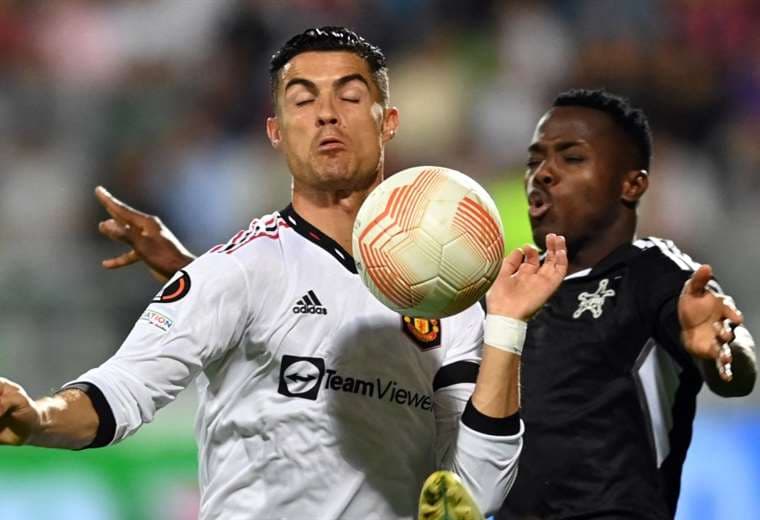 Cristiano Ronaldo marcó un gol para el Manchester United. Foto: AFP
