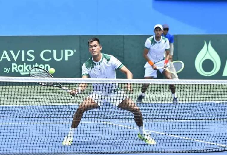 Federico Zeballos y Boris Arias ganaron el partido de dobles. Foto: LTAT