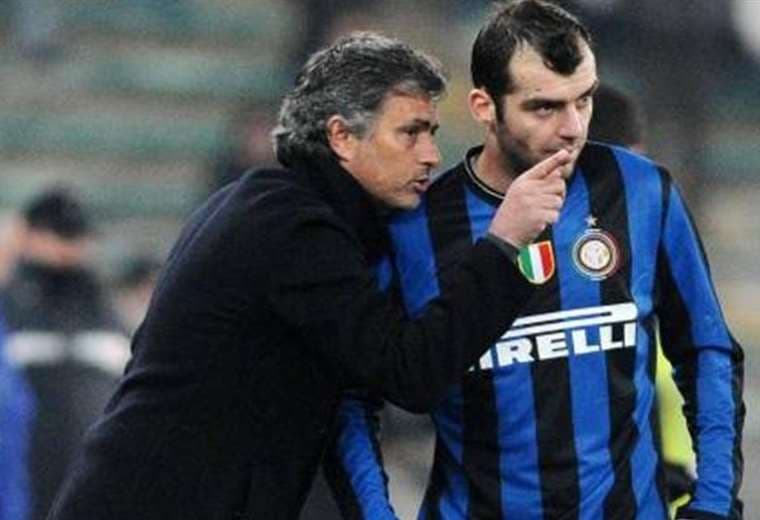 Pandev y Mourinho en el Inter de Milán (2010)
