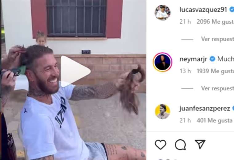 Sergio Ramos le dijo adiós al cabello largo (video)