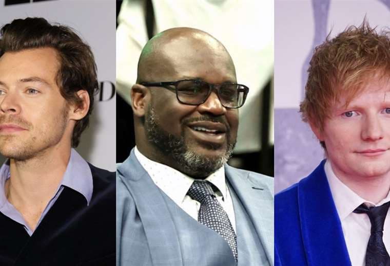 AFP - Harry Styles, Shaquille O'Neal y Ed Sheeran 
