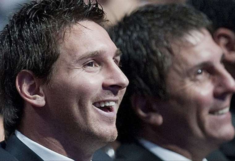Leo Messi junto a su padre Jorge. Foto: Internet